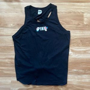 Pink tie back tank too